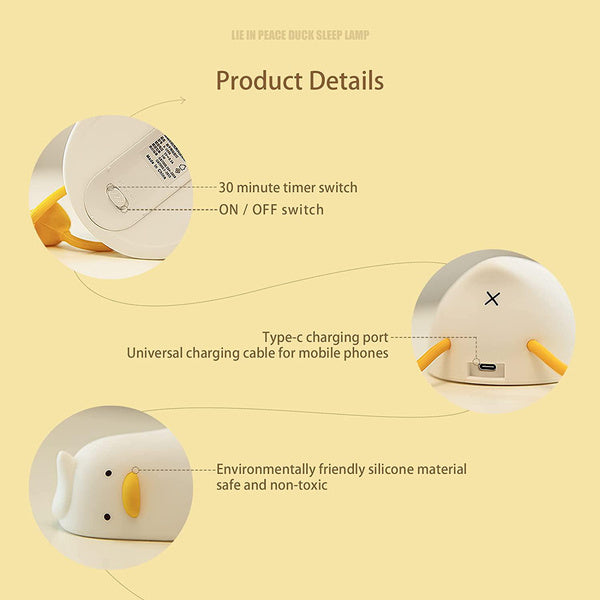 LED Cute Duck Night Light